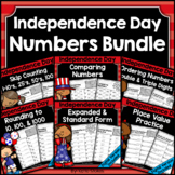 July 4th Math Numbers Bundle | Place Value, Skip Counting,