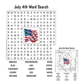 July 4th Word Search