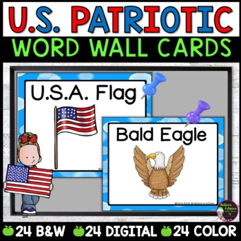Preview of U.S.A. Patriotic Word Wall Cards