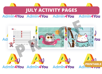 Preview of July Activity Pages