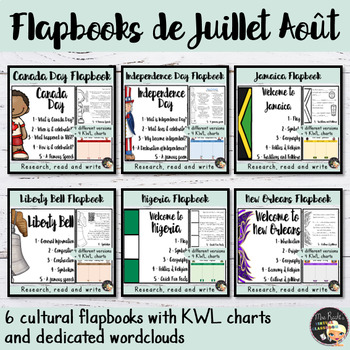 Preview of July August Activities - Cultural Flapbooks Bundle