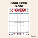 Editable July 2024 Calendar