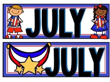 July Calendar Numbers by FirstintheRoseGarden | Teachers Pay Teachers