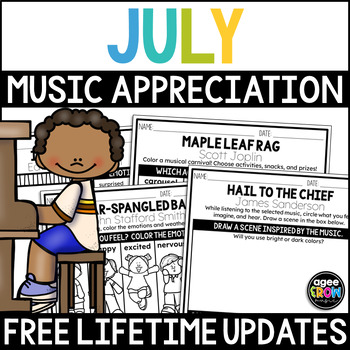 Preview of July Classical Music Activities Bundle with Digital Resources