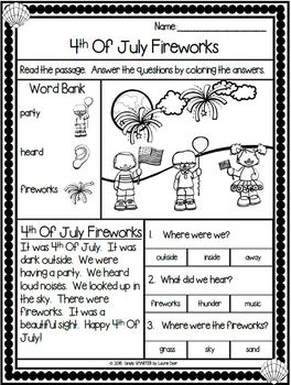 July Comprehension Journal: Reading Comprehension Passages and MORE