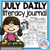 July Daily Literacy Review Journal for Kindergarten