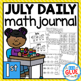 July Daily Math Review Journal for First Grade