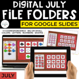 July Digital File Folders for Special Education