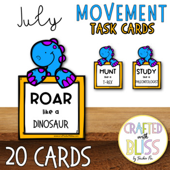 Prehistoric Dinosaur Brain Breaks - (24 Prehistoric Dinosaur Movement Cards)