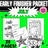 July Early/Fast Finishers | Fun Activity Packet | End of t