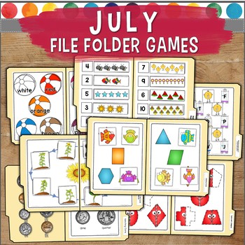 Preview of July File Folder Games