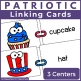 July Fourth Phonics Center - July 4th Linking Cards - Patr