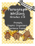 Thanksgiving Paragraph Writing, Grades 1, 2, 3,