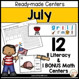 July Literacy Centers | Kindergarten & 1st Grade | SUMMER 
