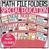 July Math File Folders