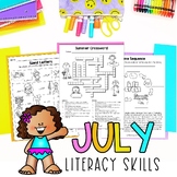 July NO PREP | Morning Work | 3rd Grade Literacy Worksheet