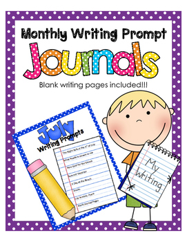 Preview of July NO PREP Journal Prompts - FREEBIE