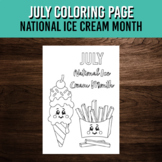 July National Ice Cream Month Coloring Page - Fun & Creati