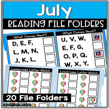 Preview of July Reading |  Literacy Summer File Folders ESY