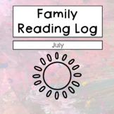 July Reading Log & Book Tracker, Preschool Reading Log