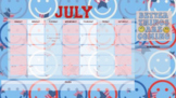 July Retro Desktop Wallpaper Calendar
