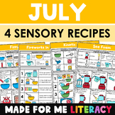 July Sensory Recipes (4 Visual Recipes Included!)