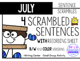 July Sentence Scrambles