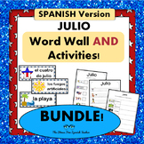 July JULIO Summer & 4th of July Word Wall Cards AND Activi