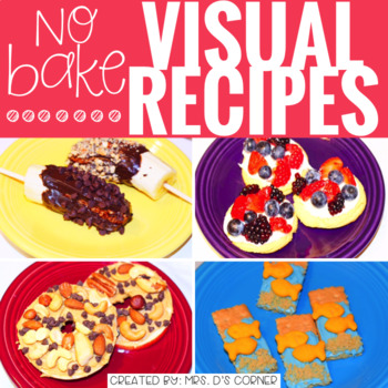 Preview of July Visual Recipes with REAL pictures ( for special education )