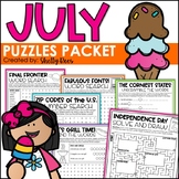 July Word Searches and Puzzles