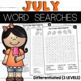 July Word Searches {differentiated}