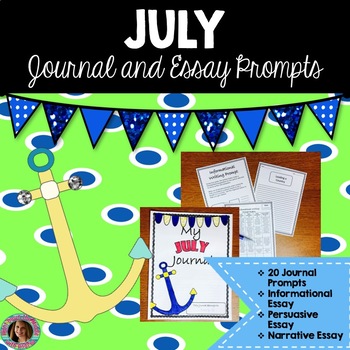 Preview of July Writing Prompts