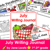 July writing prompts, Daily writing journal, 1st grade, 2n