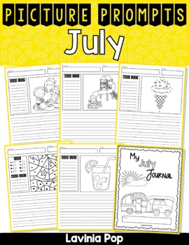 July Writing Picture Prompts by Lavinia Pop | TPT