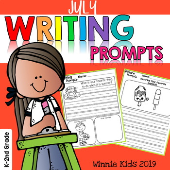 July Writing Prompts by Winnie Kids | TPT