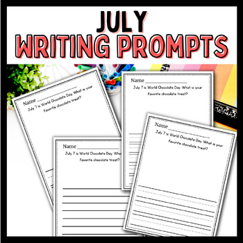 July Writing Prompts | Summer Writing Journal by Engaging Elementary XO