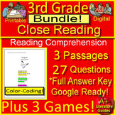 3rd Grade Reading Comprehension Passages and Questions Col