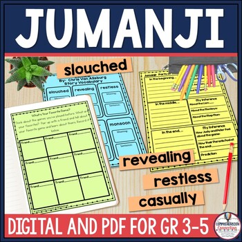 Preview of Jumanji by Chris VanAllsburg Reading and Writing Activities,
