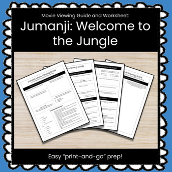 Preview of Jumanji Movie Viewing Guide & Worksheet (Computer Science)