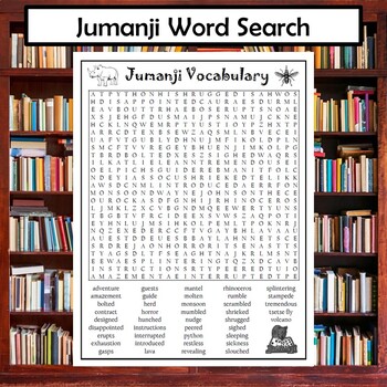 Preview of Jumanji Vocabulary Word Search