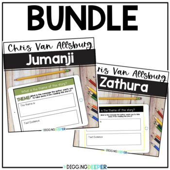 Preview of Jumanji and Zathura Chris Van Allsburg Reading Comprehension BUNDLE