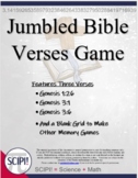 Jumbled Bible Puzzle Games Features Three Verses and a Bla