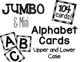 Jumbo Alphabet Flash Cards High Contrast Black and White
