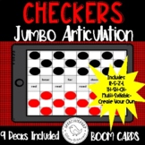 Jumbo Articulation Checkers Speech Therapy Game BOOM CARDS