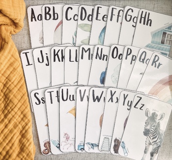 Preview of Jumbo Double Sided Alphabet Writing Practice Cards