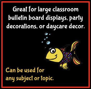 Jumbo Fish Poster Cutout Bulletin Board Decor By Teaching Inquisitive Kids   Original 8475695 3 