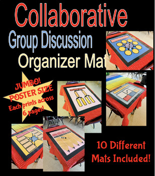 Preview of Jumbo Poster Size Graphic Organizer Collaboration and Group Discussion Mats