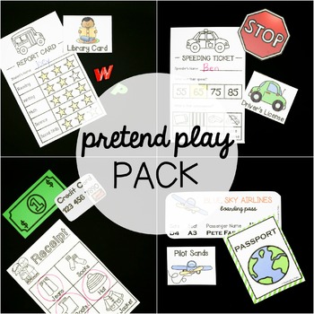 Preview of EDITABLE Pretend Play Pack