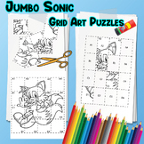 Jumbo Sonic ; Grid Art Puzzles. CUT-AND-PASTE INSTRUCTIONS