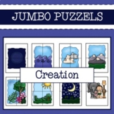 Jumbo puzzles for the 7 days of Creation Bible story